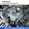 ZONESUN ZS-WIM06 Fully Automatic Trigger Sprayer Pump Assembly Machine with Dip Tube Cutting & Robotic Assembly System