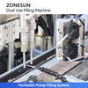 ZONESUN ZS-SVGT4D Dual-System Servo Filling Machine for Liquids & Paste Creams Shampoos Peristaltic Piston Pump Filler