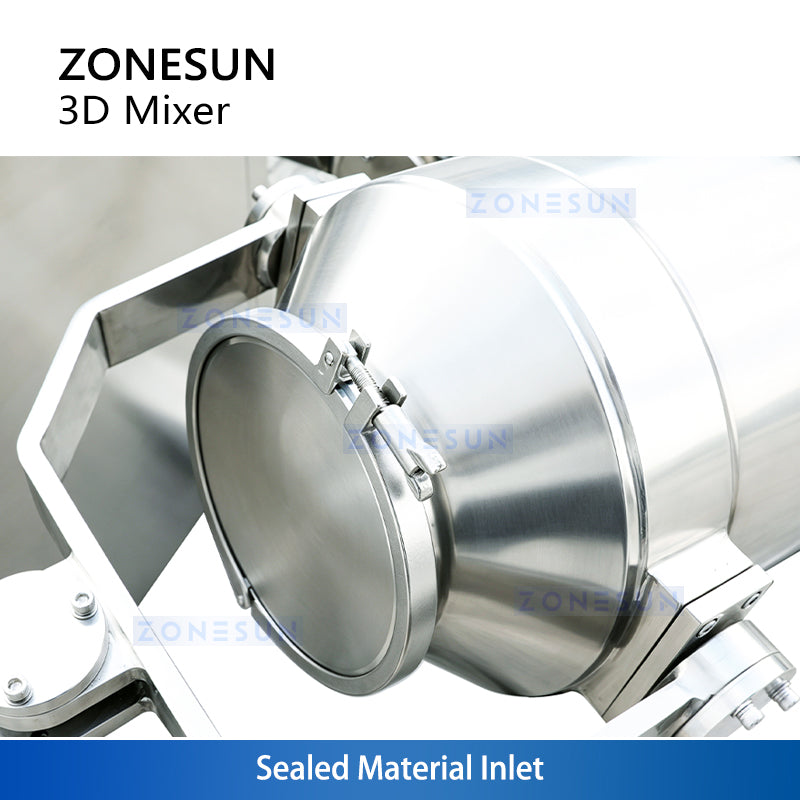 ZONESUN ZS-SBH10 3D Powder Mixing Machine for Dry Powders & Granules