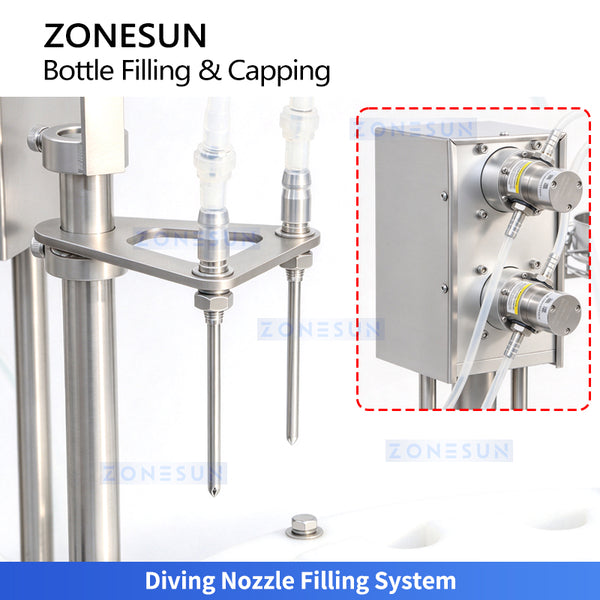 ZONESUN ZS-AFC55 automatic magnetic pump small bottle filling and capping machine, product image 5