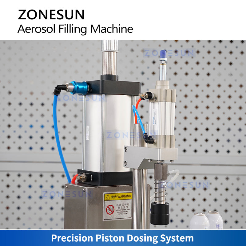 Gas filling and sealing machine