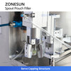 ZONESUN ZS-SVFC1P Desktop Spout Pouch Sauce Filling Capping Machine | Rotor Pump Monoblock