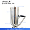 ZONESUN ZS-CZI4 Manual Center Filling Injection Machine for Donuts, Churros, Cakes, Bread Paste with Stainless Steel Hopper
