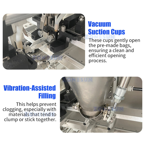 ZONESUN ZS-GW150D Granular Bagging Machine for Food & Chemical Packaging Lines