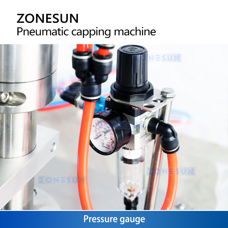 ZONESUN ZS-YG25Q Pneumatic Sealing Machine Aerosol Can Crimper