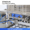 ZONESUN ZS-AFS01P Automatic 4-Head Cup Filling and Sealing Machine for Yogurt Pudding Jelly Sauce and Liquid Food Packaging
