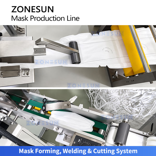 ZONESUN ZS-MMN94 Automatic KF94 Face Mask Manufacturing Machine