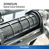 ZONESUN ZS-ZJ01 Industrial Spiral Juice Extractor Machine Continuous Auger Press Juicer for Fruits and Vegetables 304 Stainless Steel Juice Extraction Equipment
