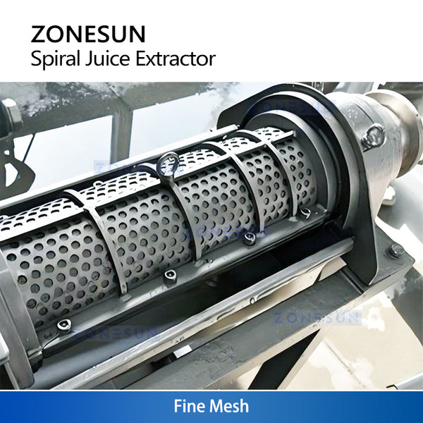 ZONESUN ZS-ZJ01 Industrial Spiral Juice Extractor Machine Continuous Auger Press Juicer for Fruits and Vegetables 304 Stainless Steel Juice Extraction Equipment