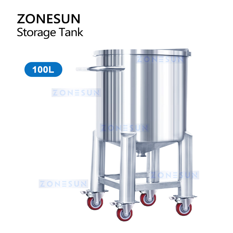 ZONESUN ZS-ST1500L Stainless Steel Storage Tank Material Hopper