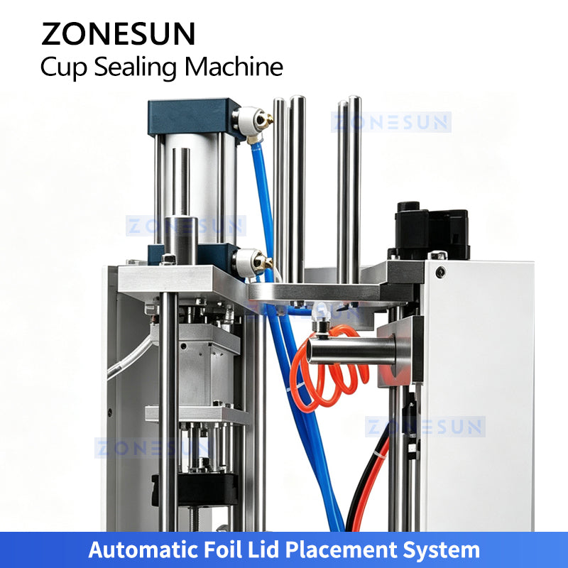 ZONESUN ZS-KCS6 Automatic Pneumatic Rotary Heat Sealing Machine for Cups & Cans