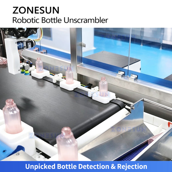 ZONESUN ZS-LPR40 Automatic Robotic Bottle Unscrambler with Vision System