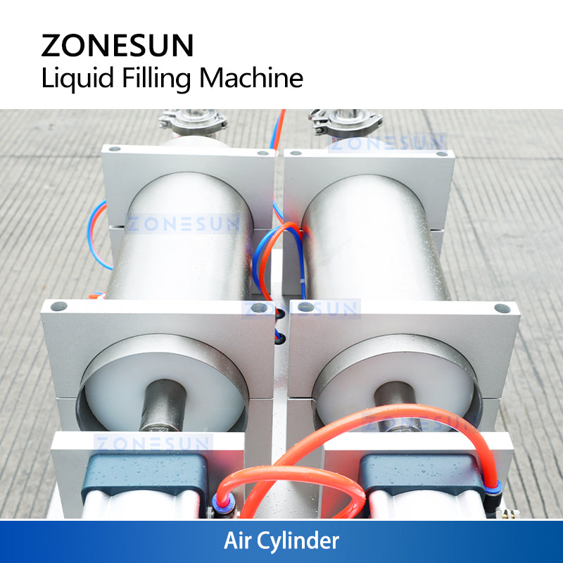 ZONESUN ZS-YTFS2 Máquina neumática de llenado de líquidos con 2 boquillas de pie