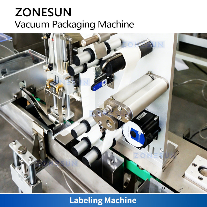 ZONESUN ZS-VCM1000 Automatic Brick Bag Grains Filling Vacuum Sealing Labeling Machine Line
