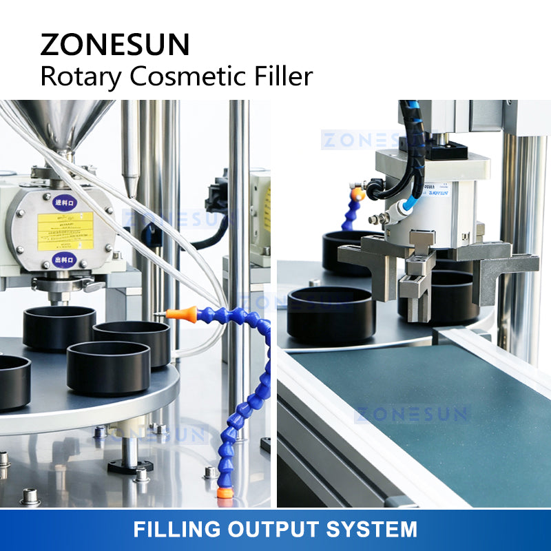 ZONESUN ZS-RSV4 Automatic 4-Color Cream Filling Machine Cosmetic Production Equipment