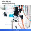 ZONESUN ZS-YG25P Pneumatic Aerosol Can Crimping Machine Luminum Spray Can Sealer