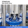 ZS-AFC883B glass bottle isobaric filling machine for beer and carbonated beverages
