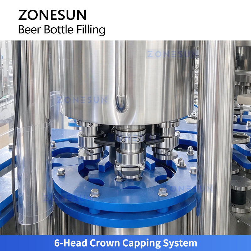 ZS-AFC883B glass bottle isobaric filling machine for beer and carbonated beverages