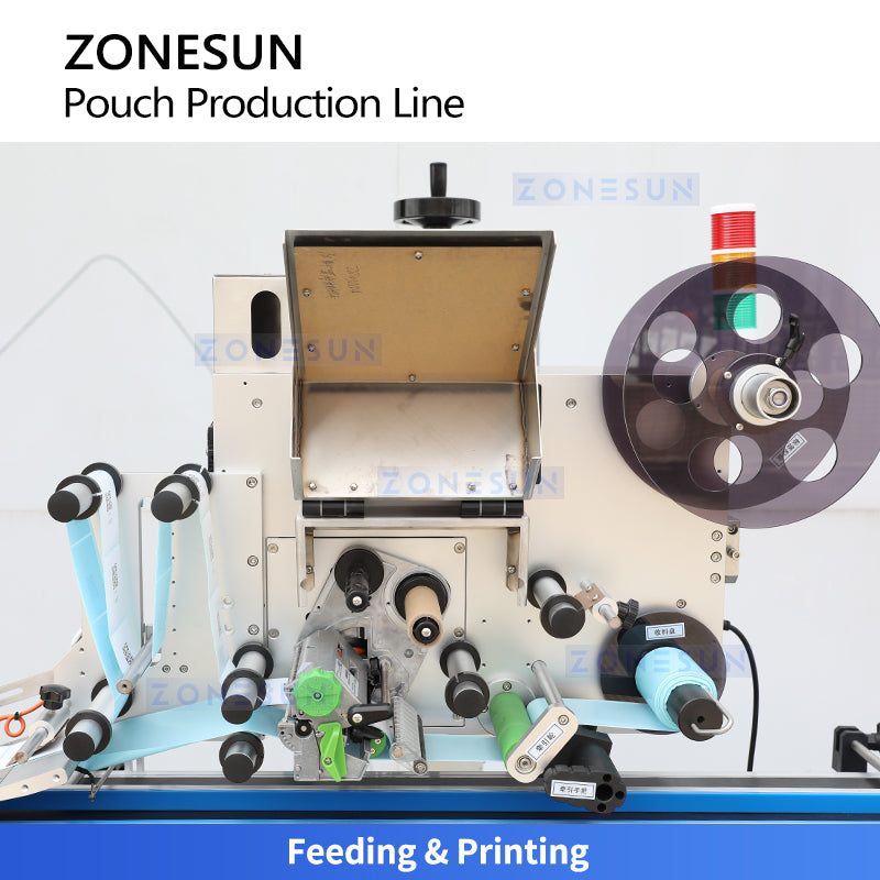 ZONESUN ZS-FSL220 Automatic Liquid Sachet Packaging Machine Pouch Filling, Sealing & Cutting Labeling System