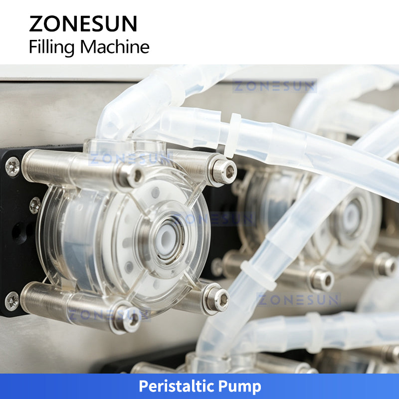 ZONESUN ZS-YTPP8 Peristaltic Pump Filling Machine 8 Head Essential oil Perfume Dose Liquid Filling Equipment