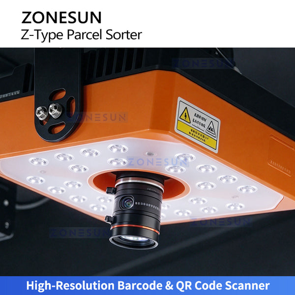 ZONESUN ZS-CB120Z Automatic Barcode Scanner Z-Belt Parcel Sorting Machine