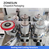 ZONESUN ZS-KZ60 Automatic Chopstick Packaging Machine with Printing & IR Drying, High Speed Paper Sleeve Packing Machine for Disposable Chopsticks