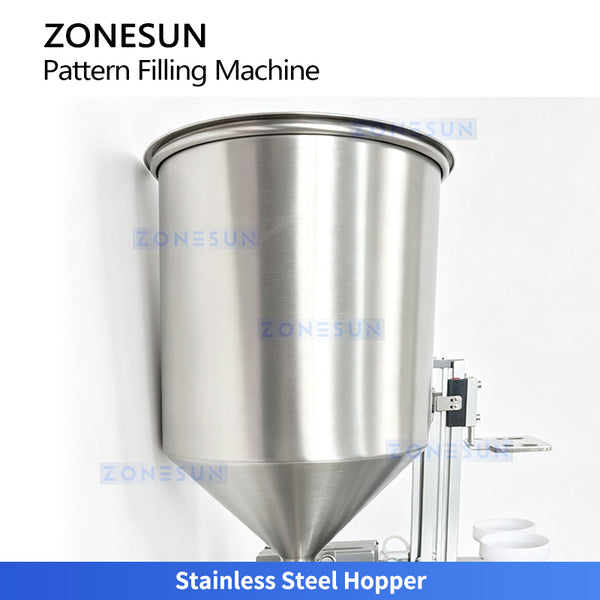 ZONESUN ZS-PGF5 Automatic Dual-Head Cosmetic Cream Pattern Filling Machine 5-80ml