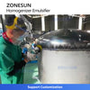 Emulsifying tank with agitator