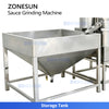 ZONESUN ZS-YM80 Industrial Two-Stage Nut Butter Grinding Machine with Bucket Elevator for Peanut Butter Cocoa Paste Tahini Production