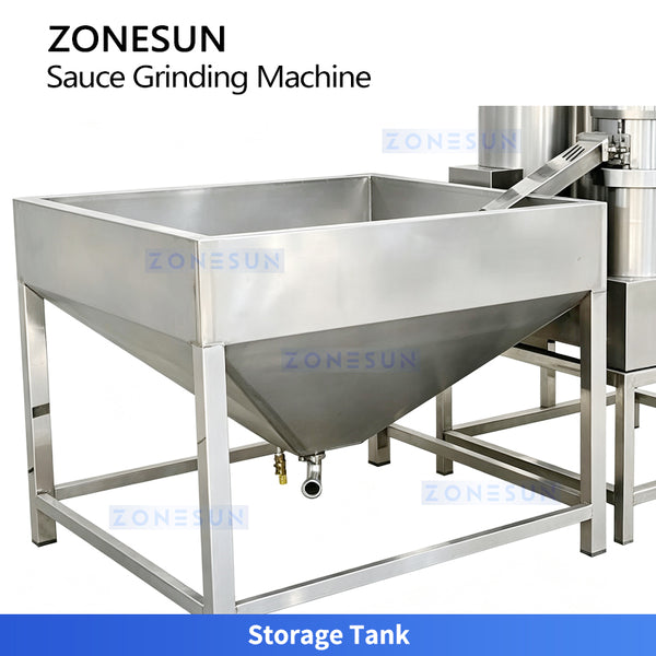 ZONESUN ZS-YM80 Industrial Two-Stage Nut Butter Grinding Machine with Bucket Elevator for Peanut Butter Cocoa Paste Tahini Production