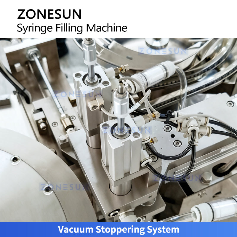 ZONESUN ZS-AFY2 Automatic Double Head Prefilled Syringe Filling and Stoppering Machine for Pharmaceutical and Cosmetic Sterile Liquid Filling