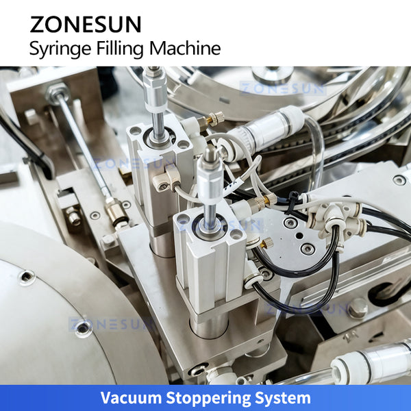 ZONESUN ZS-AFY2 Automatic Double Head Prefilled Syringe Filling and Stoppering Machine for Pharmaceutical and Cosmetic Sterile Liquid Filling