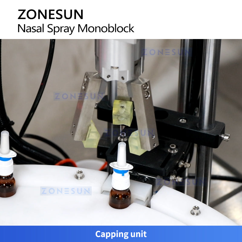ZONESUN ZS-AFC62 Automatic 10–200 ml Nasal Spray Filling and Capping Machine