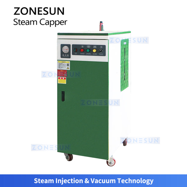 ZONESUN ZS-XG01 Steam Vacuum Capping Machine 9000BPH