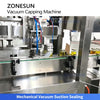 ZONESUN ZS-AFK180 Automatic Continuous Metal Lug Caps Vacuum Capping Machine For Twist‑off Caps