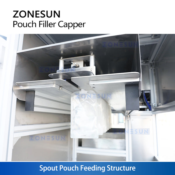 ZONESUN ZS-ASP2 Automatic Spout Pouch Piston Pump Liquid Filling Capping Machine