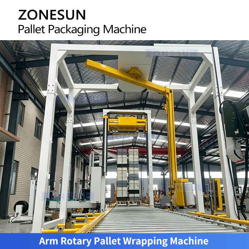 ZONESUN ZS-PWM2 Fully Automatic Robotic Palletizing & Wrapping System End-of-line Packaging Solution