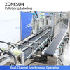 ZONESUN ZS-TB70DM Dual-Lane Automatic Bag Palletizing & Bundle Labeling Machine with Twin Conveyors and Robotic Arms