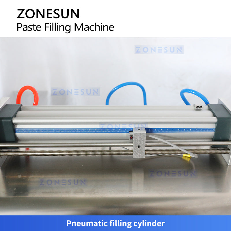 ZONESUN ZS-GY1C Pneumatic Paste & Liquid Filling Machine with Conveyor
