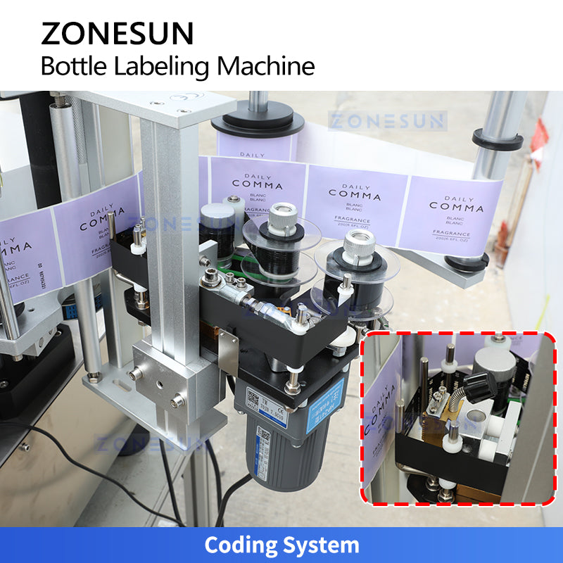 ZONESUN ZS‑TB500 Double Side Round Bottle Labeling Machine with Coder