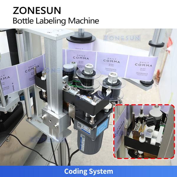 ZONESUN ZS‑TB500 Double Side Round Bottle Labeling Machine with Coder