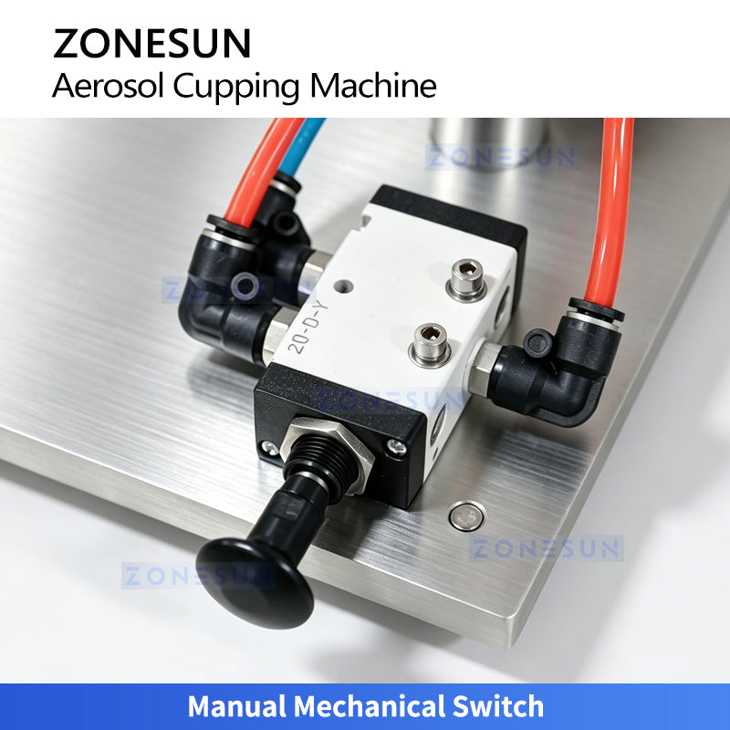 ZONESUN ZS-BG25Q Semi Automatic Pneumatic Aerosol Can De-Capping Machine