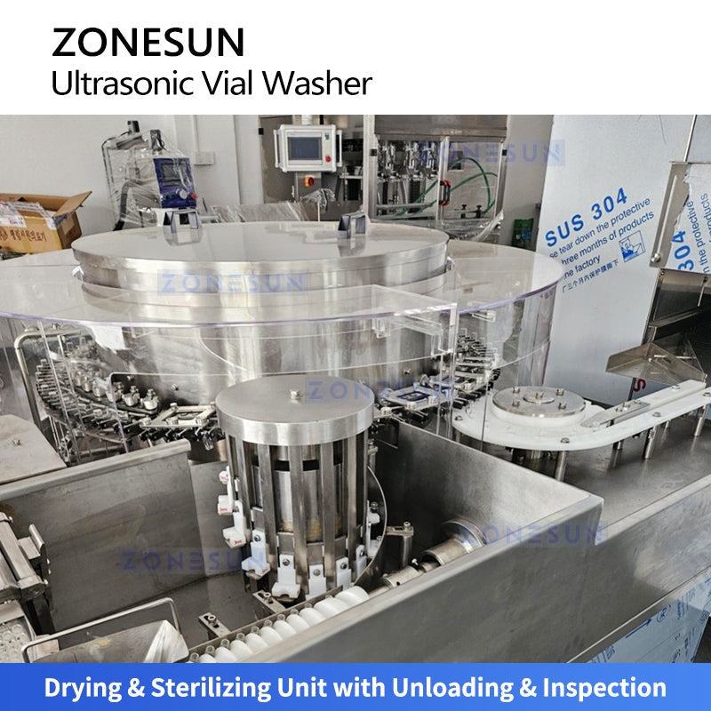 Injectable vial cleaning equipment
