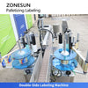 ZONESUN ZS-TB70DM Dual-Lane Automatic Bag Palletizing & Bundle Labeling Machine with Twin Conveyors and Robotic Arms