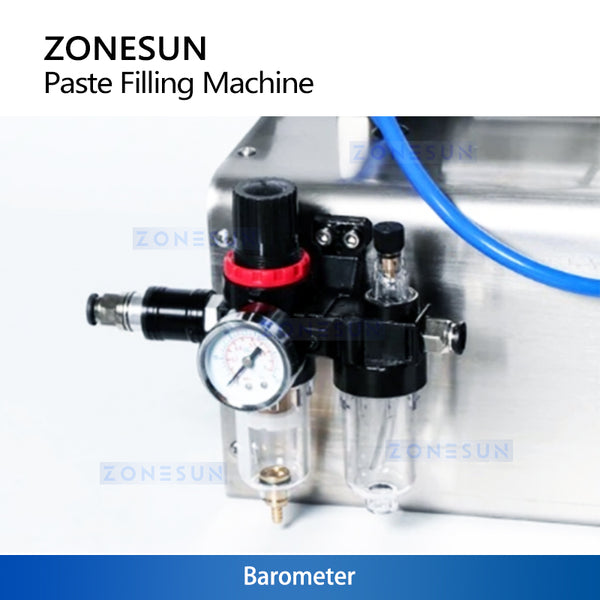 ZONESUN ZS‑GTJ Pneumatic Paste Filling Machine with Mixer and Hopper