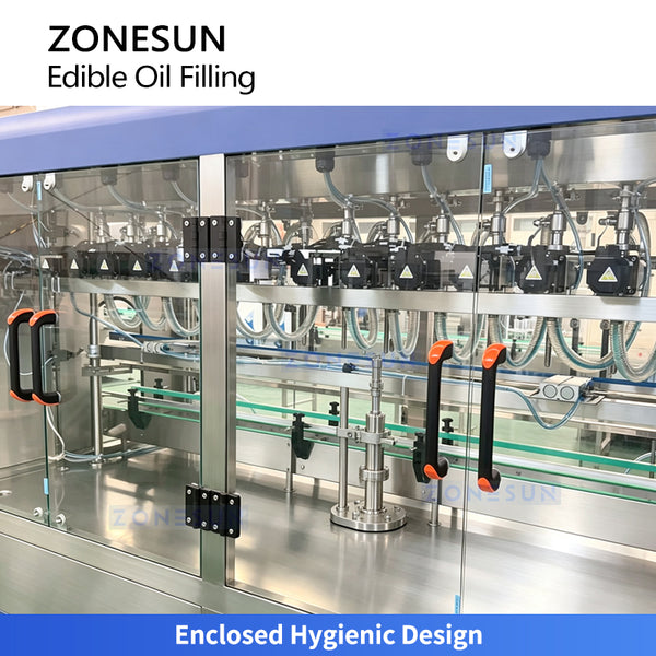 ZONESUN ZS-EVF03 14-Head Servo Magnetic Pump Edible Oil Filling Machine