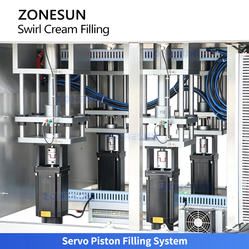 ZONESUN ZS-RSV4L Semi-Automatic Multi-color Swirl Cream Filling Machine