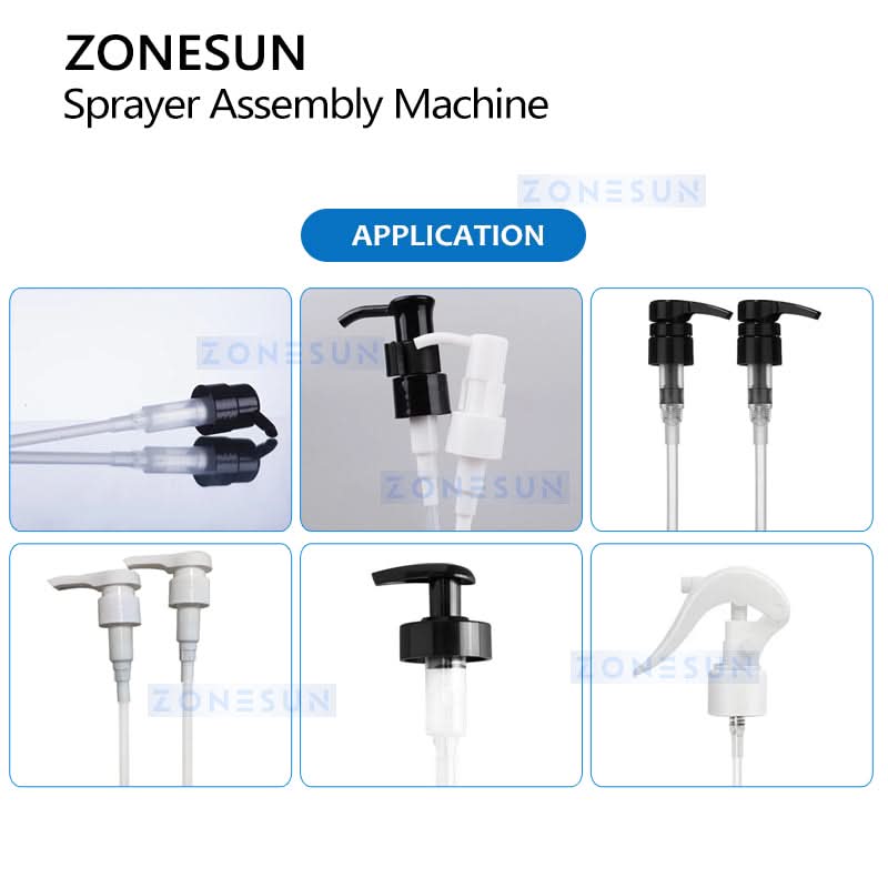 ZONESUN ZS-WIM06 Fully Automatic Trigger Sprayer Pump Assembly Machine with Dip Tube Cutting & Robotic Assembly System