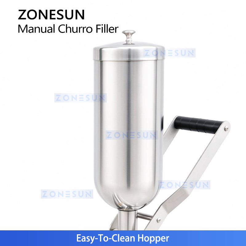 ZONESUN ZS-CZI4 Manual Center Filling Injection Machine for Donuts, Churros, Cakes, Bread Paste with Stainless Steel Hopper