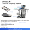 ZONESUN ZS-CG25 Automatic Chocolate Tempering Machine 25L for Chocolate Molding Enrobing and Small Production